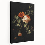 Dark Moody Wall Art - Timeless Floral Arrangement for Dramatic Decor