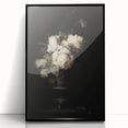 Dark Moody Wall Art - Timeless Floral Elegance in Dramatic Dark Tones