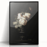 Dark Moody Wall Art - Timeless Floral Elegance in Dramatic Dark Tones