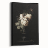 Dark Moody Wall Art - Timeless Floral Elegance in Dramatic Dark Tones