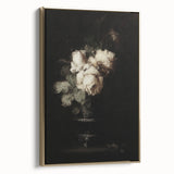 Dark Moody Wall Art - Timeless Floral Elegance in Dramatic Dark Tones