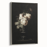 Dark Moody Wall Art - Timeless Floral Elegance in Dramatic Dark Tones