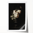 Dark Moody Wall Art - Timeless Floral Elegance in Dramatic Dark Tones