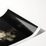 Dark Moody Wall Art - Timeless Floral Elegance in Dramatic Dark Tones