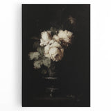 Dark Moody Wall Art - Timeless Floral Elegance in Dramatic Dark Tones