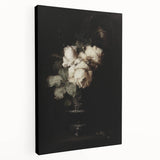 Dark Moody Wall Art - Timeless Floral Elegance in Dramatic Dark Tones