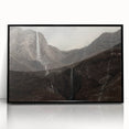 Dark Moody Wall Art: Dramatic Mountain Waterfall - Moody Art Print