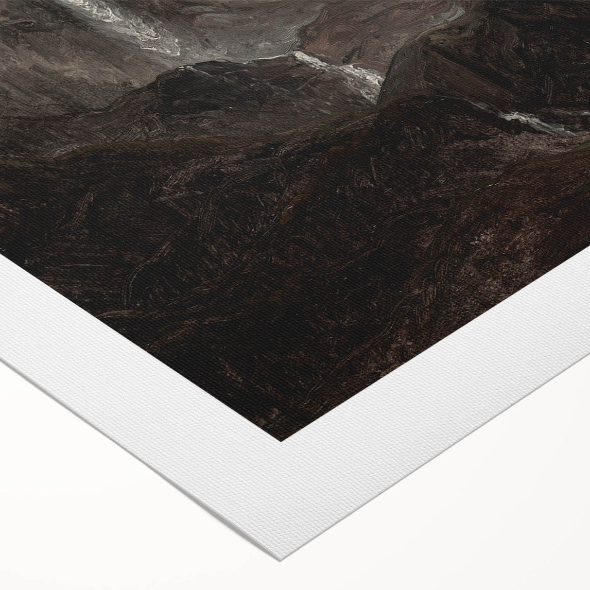 Dark Moody Wall Art: Dramatic Mountain Waterfall - Moody Art Print