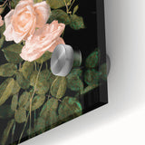 Dark Moody Wall Art - Soft Pink Roses for Elegant Floral Home Decor