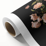 Dark Moody Wall Art - Soft Pink Roses for Elegant Floral Home Decor