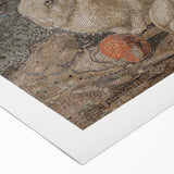 Dark Moody Wall Art: Mosaic Rabbit & Mushrooms - Timeless Dark Print