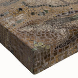 Dark Moody Wall Art: Mosaic Rabbit & Mushrooms - Timeless Dark Print