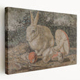 Dark Moody Wall Art: Mosaic Rabbit & Mushrooms - Timeless Dark Print
