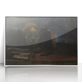 Dark Moody Wall Art: Literary Still Life with Bust - Timeless Dark Print