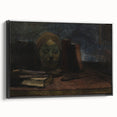 Dark Moody Wall Art: Literary Still Life with Bust - Timeless Dark Print