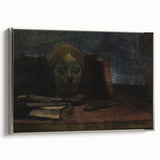 Dark Moody Wall Art: Literary Still Life with Bust - Timeless Dark Print