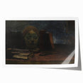 Dark Moody Wall Art: Literary Still Life with Bust - Timeless Dark Print