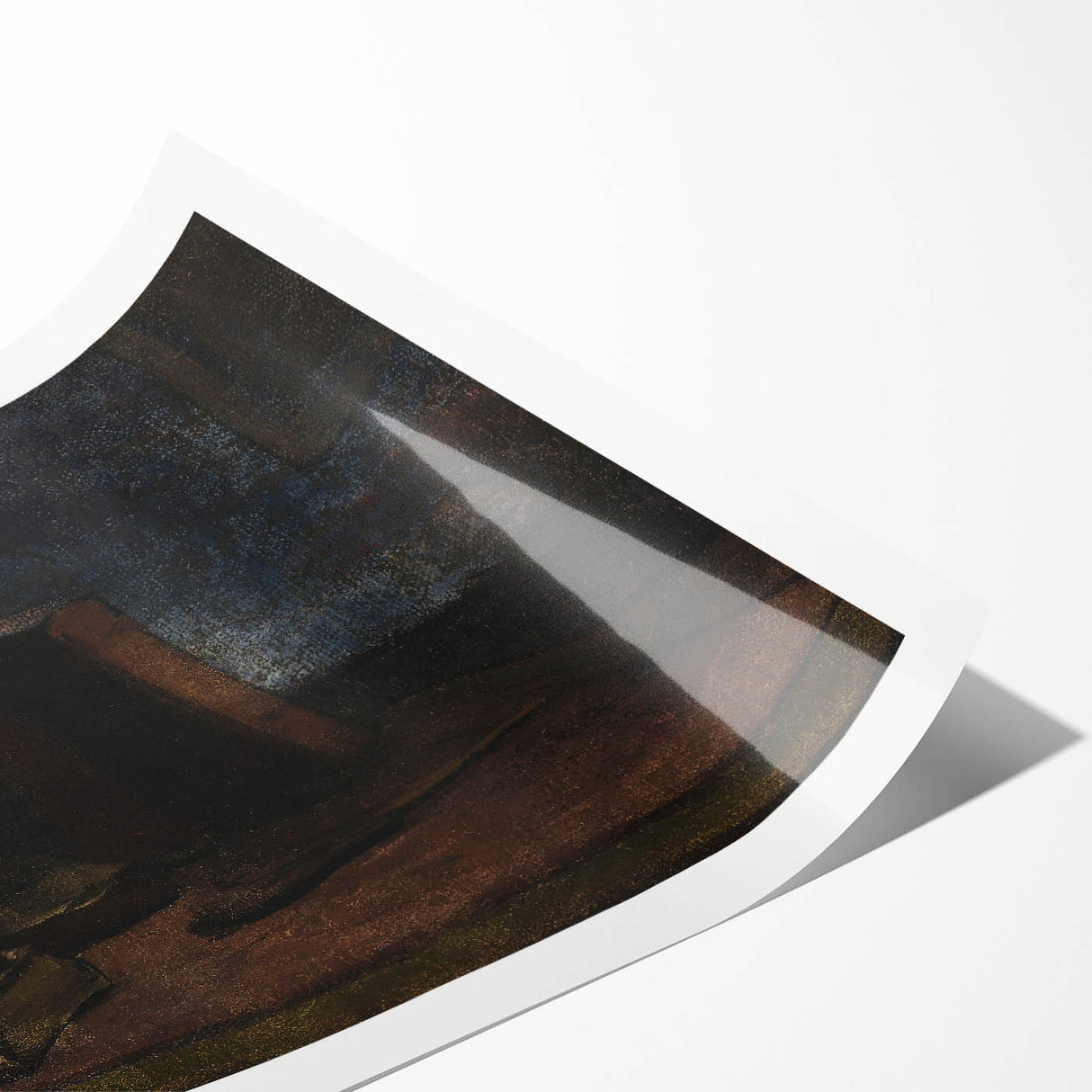 Dark Moody Wall Art: Literary Still Life with Bust - Timeless Dark Print