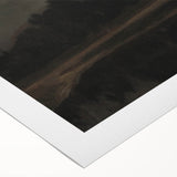 Dark Moody Wall Art: Moonlit Cottage by the Lake - Moody Art Print