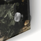 Dark Moody Wall Art - Dramatic Botanical Scene with Flower and Reptiles