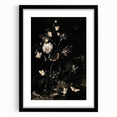 Dark Moody Wall Art - Botanical Elegance with Flowers, Butterflies & Reptiles