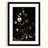 Dark Moody Wall Art - Botanical Elegance with Flowers, Butterflies & Reptiles