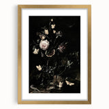 Dark Moody Wall Art - Botanical Elegance with Flowers, Butterflies & Reptiles