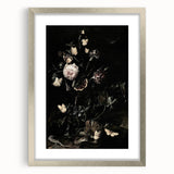 Dark Moody Wall Art - Botanical Elegance with Flowers, Butterflies & Reptiles