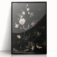 Dark Moody Wall Art - Botanical Elegance with Flowers, Butterflies & Reptiles
