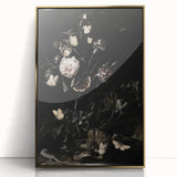 Dark Moody Wall Art - Botanical Elegance with Flowers, Butterflies & Reptiles
