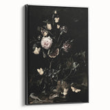 Dark Moody Wall Art - Botanical Elegance with Flowers, Butterflies & Reptiles