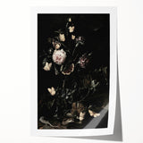 Dark Moody Wall Art - Botanical Elegance with Flowers, Butterflies & Reptiles