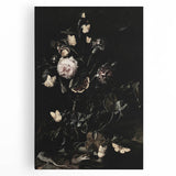 Dark Moody Wall Art - Botanical Elegance with Flowers, Butterflies & Reptiles