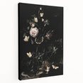 Dark Moody Wall Art - Botanical Elegance with Flowers, Butterflies & Reptiles