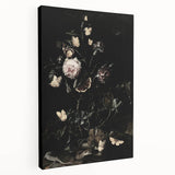 Dark Moody Wall Art - Botanical Elegance with Flowers, Butterflies & Reptiles