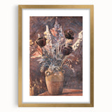 Rustic Floral Still Life - Warm Moody Flowers in a Vintage Vase