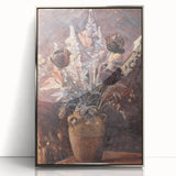 Rustic Floral Still Life - Warm Moody Flowers in a Vintage Vase