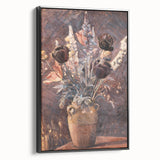 Rustic Floral Still Life - Warm Moody Flowers in a Vintage Vase