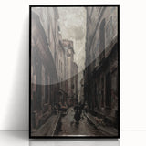 Moody Art Prints - Vintage Street Scene in Timeless Dark Tones