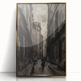 Moody Art Prints - Vintage Street Scene in Timeless Dark Tones