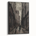 Moody Art Prints - Vintage Street Scene in Timeless Dark Tones