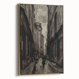 Moody Art Prints - Vintage Street Scene in Timeless Dark Tones