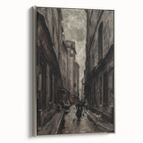 Moody Art Prints - Vintage Street Scene in Timeless Dark Tones
