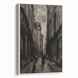 Moody Art Prints - Vintage Street Scene in Timeless Dark Tones