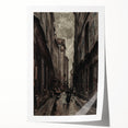 Moody Art Prints - Vintage Street Scene in Timeless Dark Tones