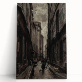 Moody Art Prints - Vintage Street Scene in Timeless Dark Tones