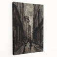 Moody Art Prints - Vintage Street Scene in Timeless Dark Tones