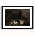 Dark Moody Wall Art | Serene Rabbit Gathering | Moody Animal Prints