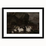 Dark Moody Wall Art | Serene Rabbit Gathering | Moody Animal Prints