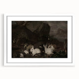 Dark Moody Wall Art | Serene Rabbit Gathering | Moody Animal Prints